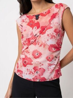 Ann Taylor Pink Floral Sleeveless Camisole